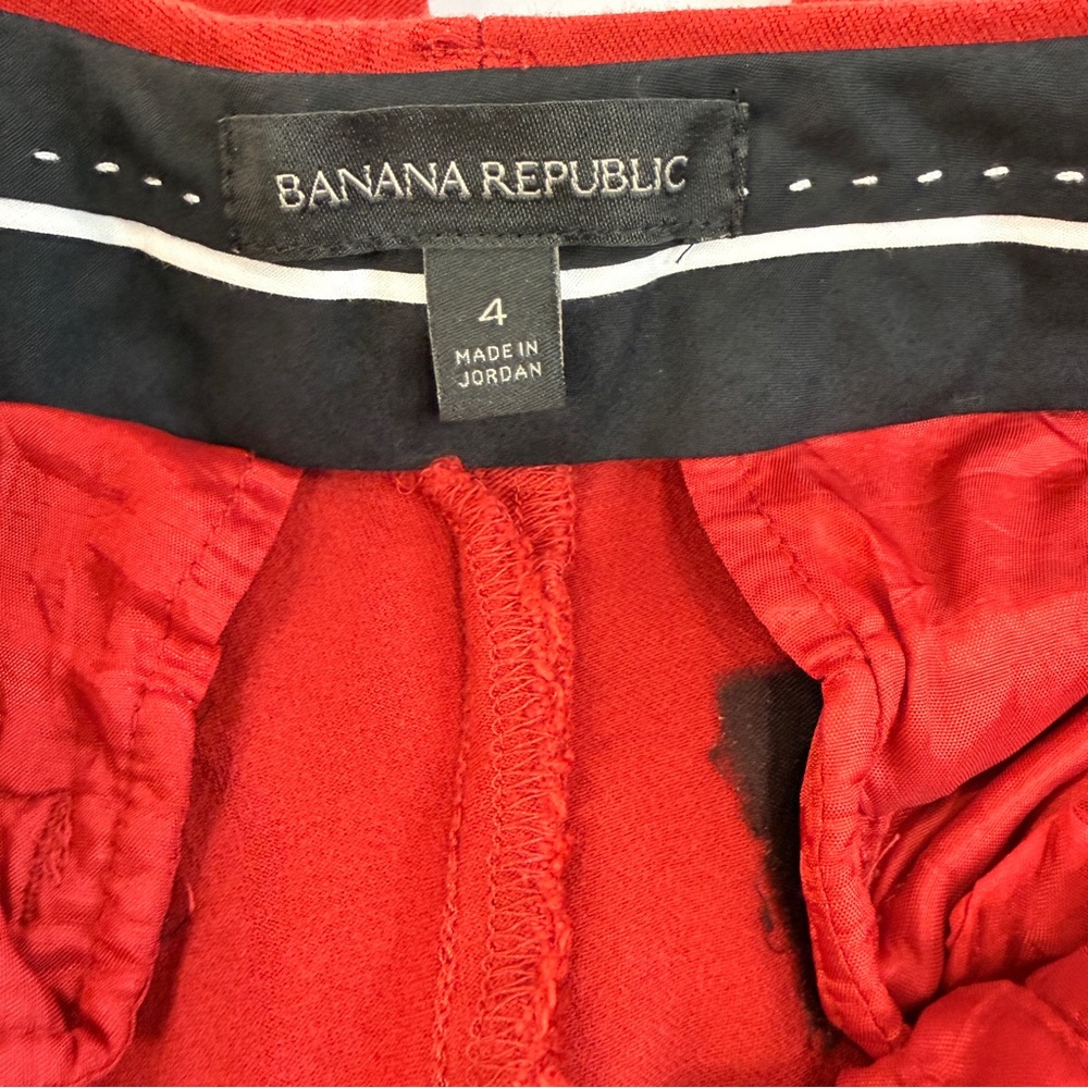 Banana Republic Sloan Red 💋Skinny Pants 💋Size 4 Stretch Career 💋 Chic - Picture 5 of 16